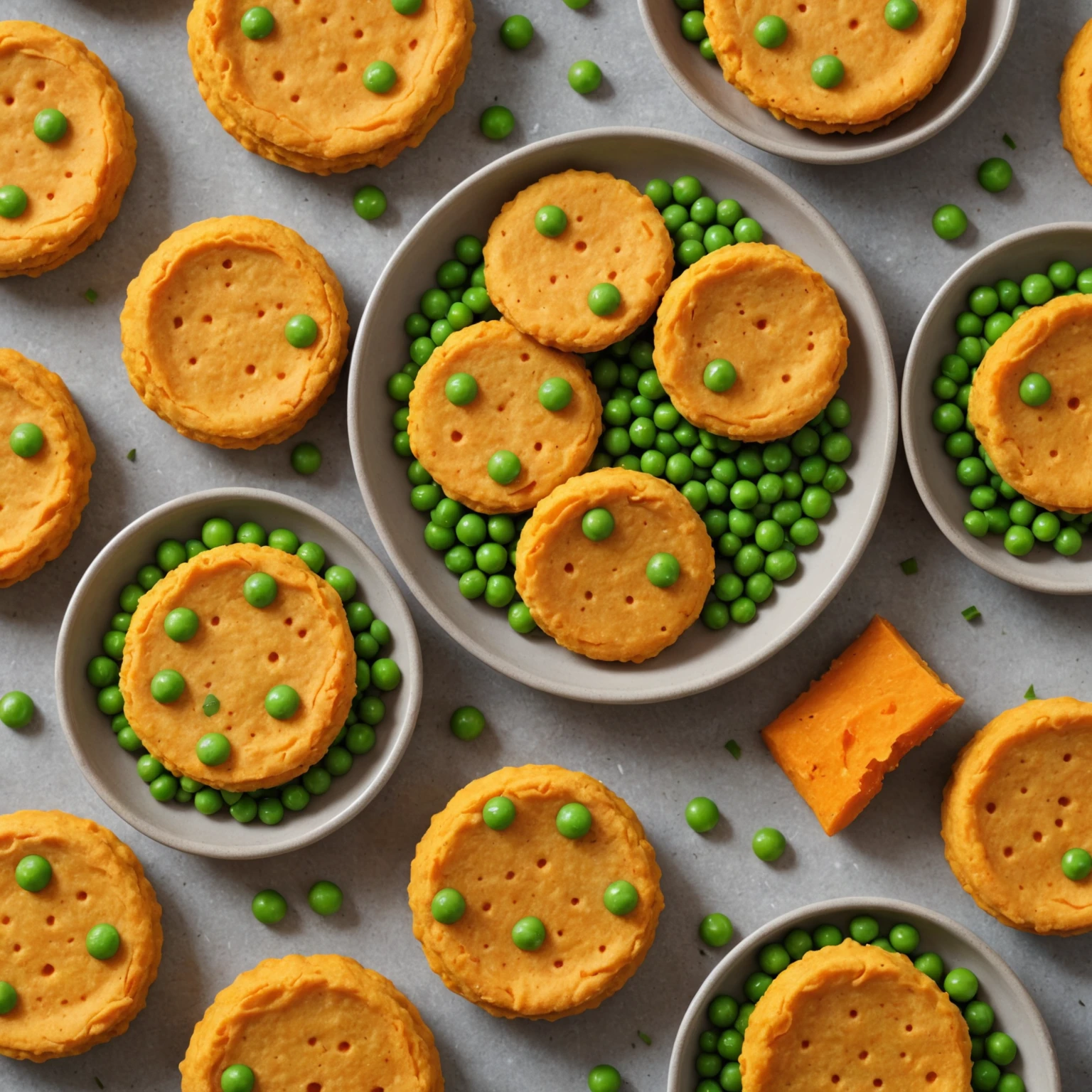 Savory Sweet Potato and Pea Toddler Biscuits