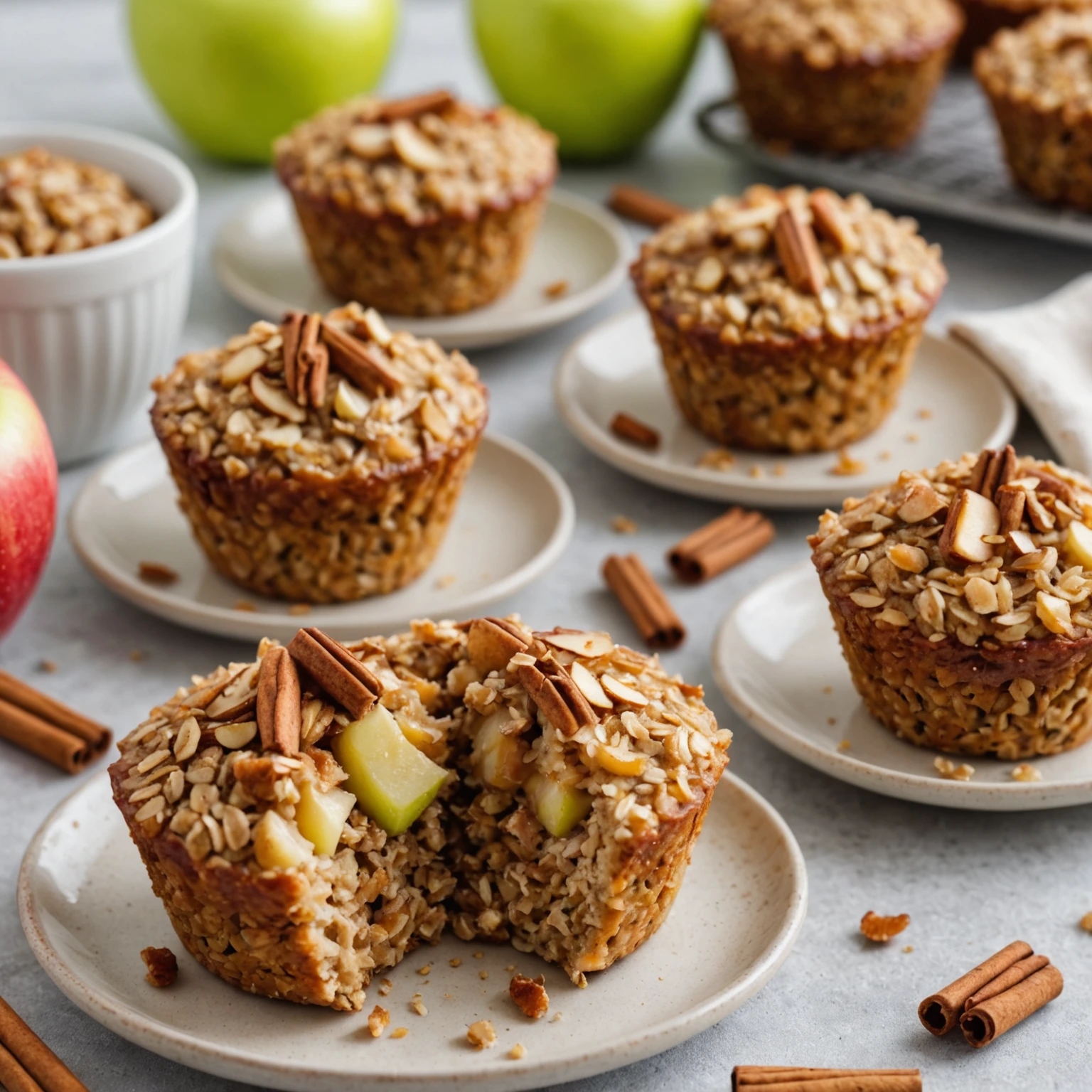 Apple and Cinnamon Baked Oatmeal Cups