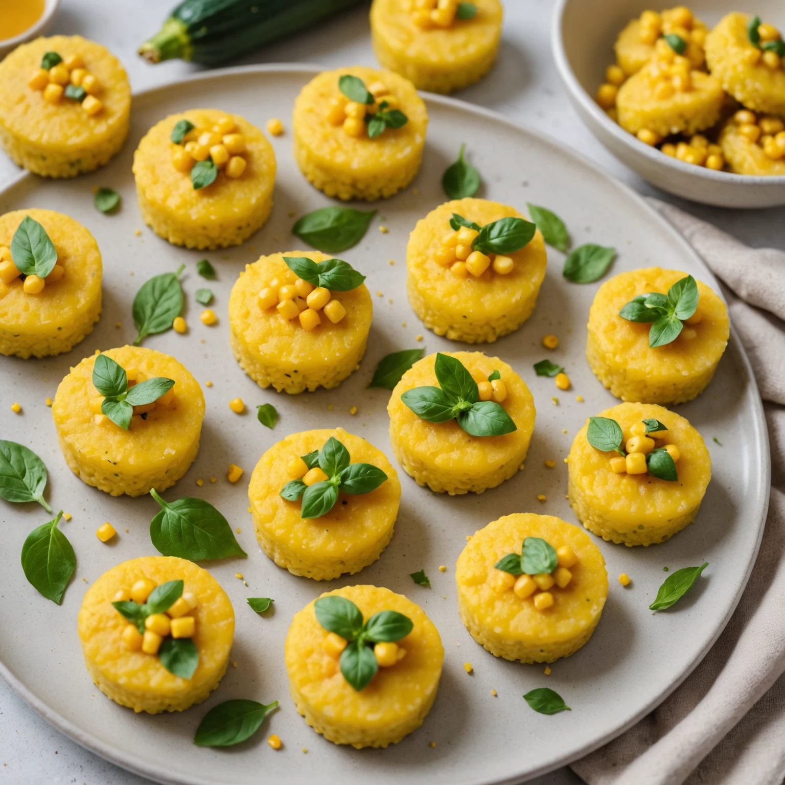 Sweetcorn and Courgette Polenta Bites