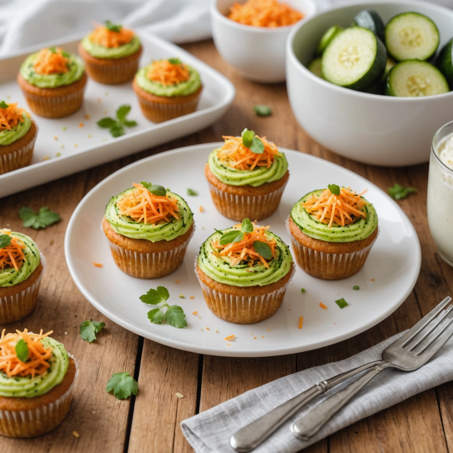 Mini Zucchini and Carrot Savory Cupcakes