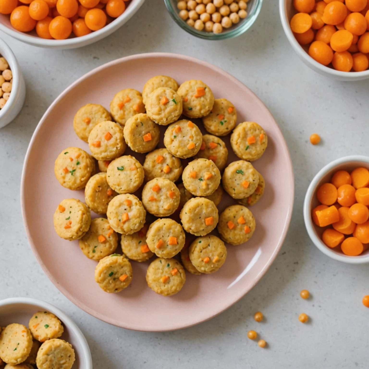 Savory Chickpea and Carrot Mini Biscuit Bites