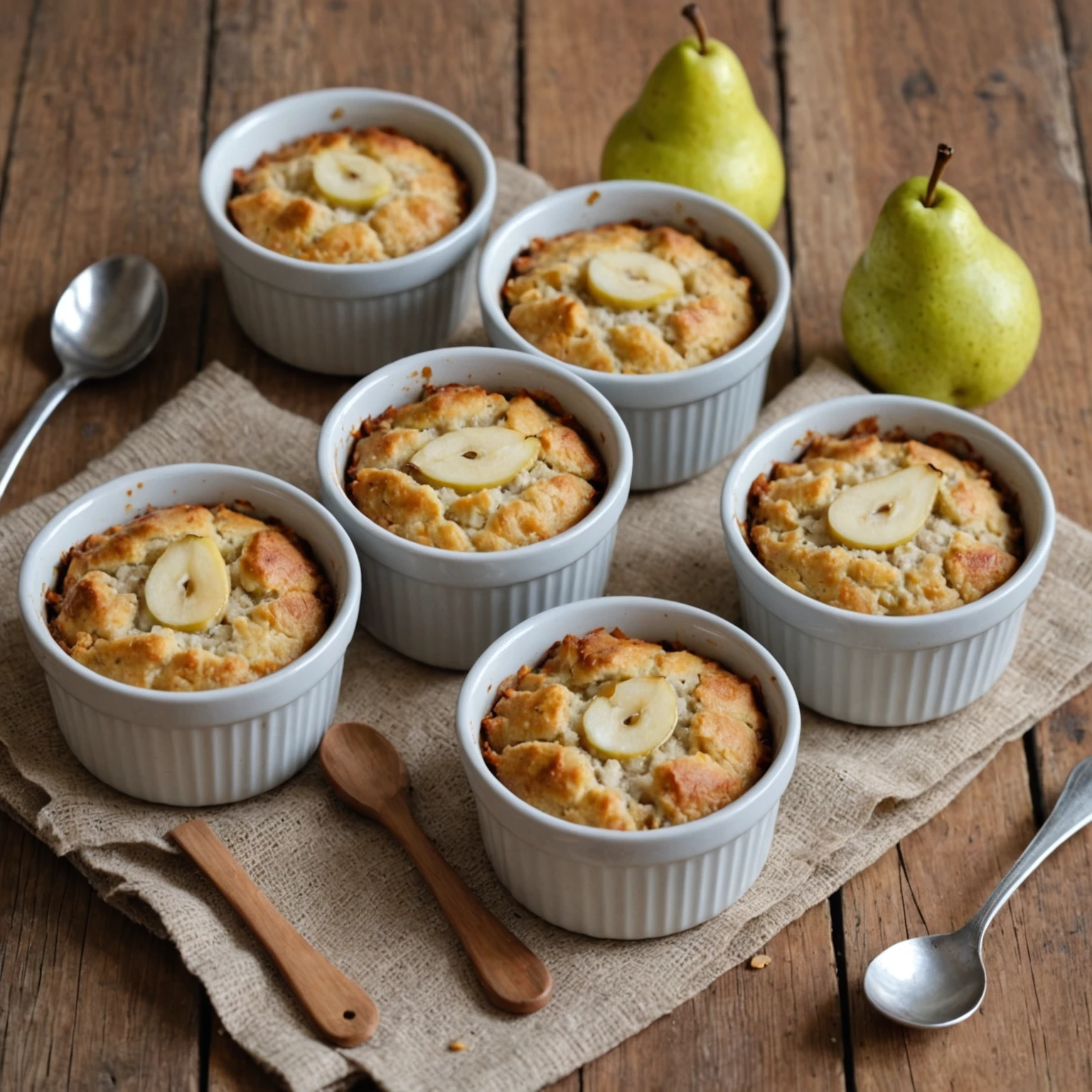 Soft Lentil and Pear Toddler Mini Cobblers