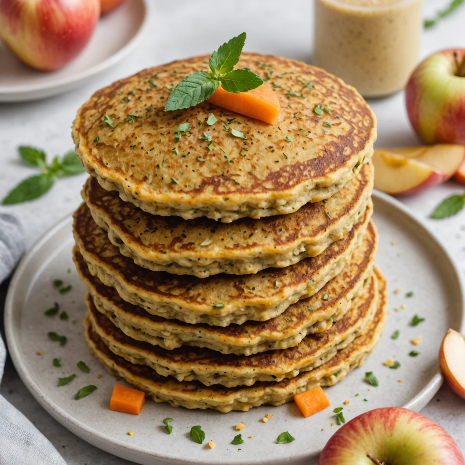 Millet and Apple Savoury Pancakes with Mild Thyme
