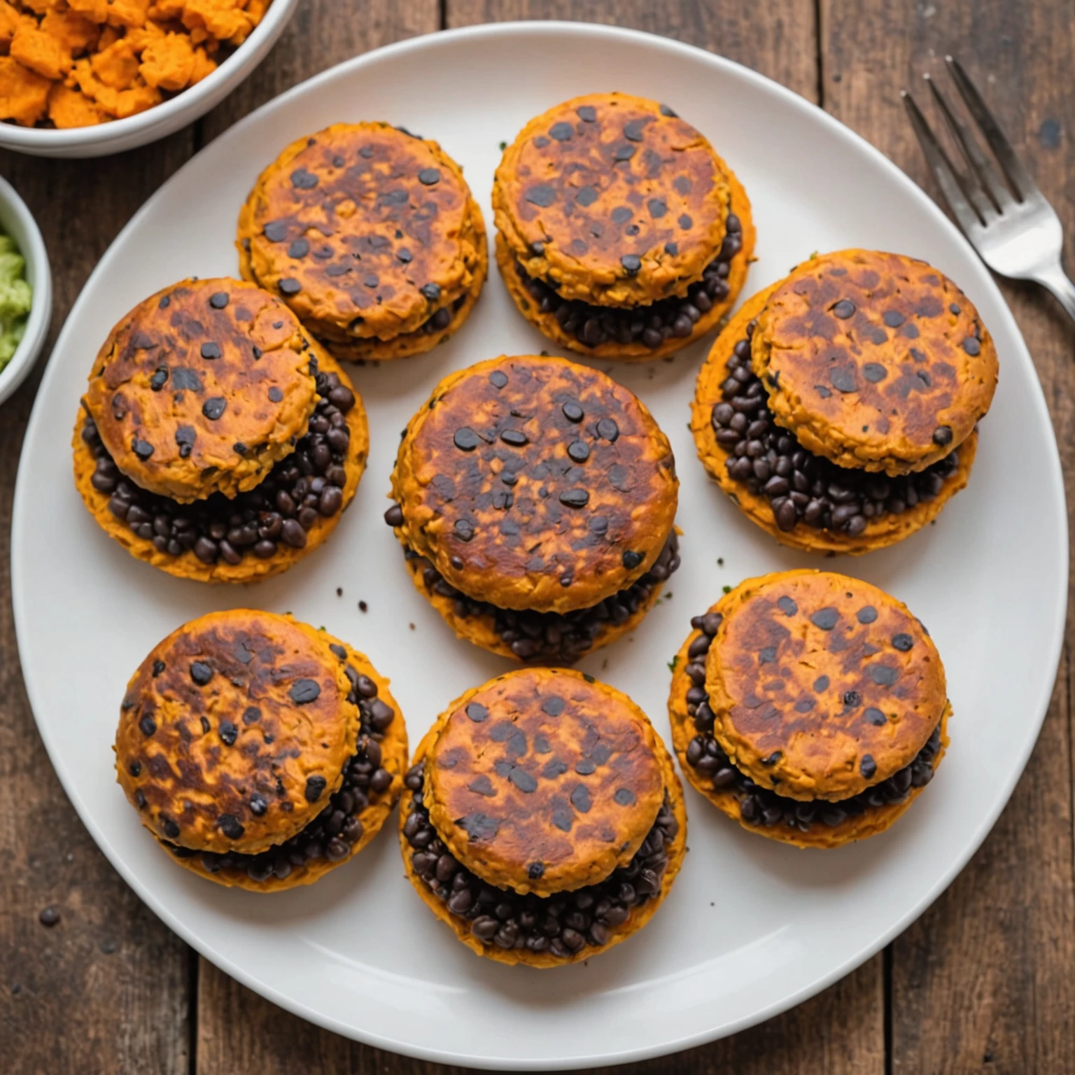Iron-Rich Vegan Black Bean and Sweet Potato Burgers