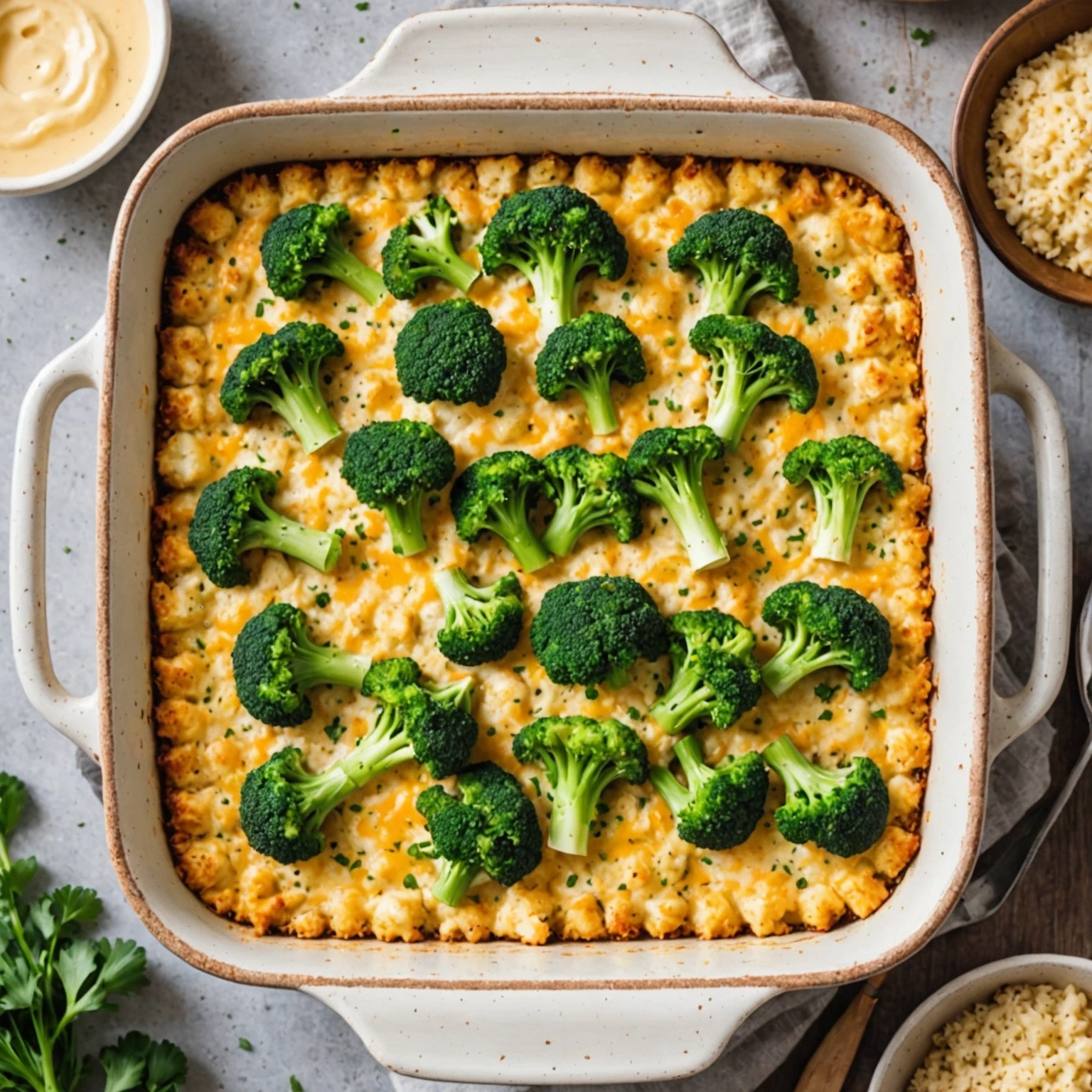 Cheesy Cauliflower and Broccoli Toddler Bake