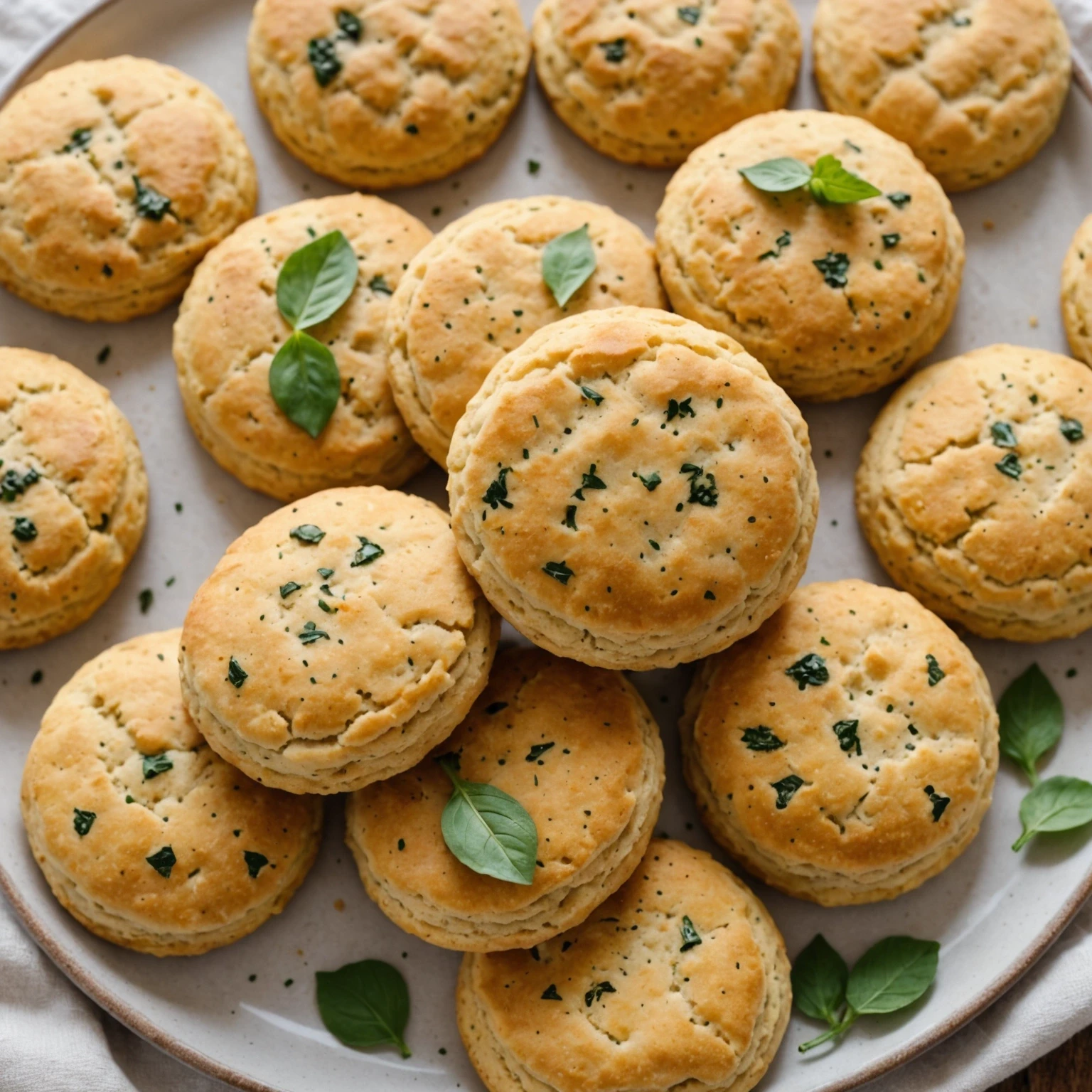 Savory Chickpea and Pumpkin Biscuit Bites with Mild Italian Herbs