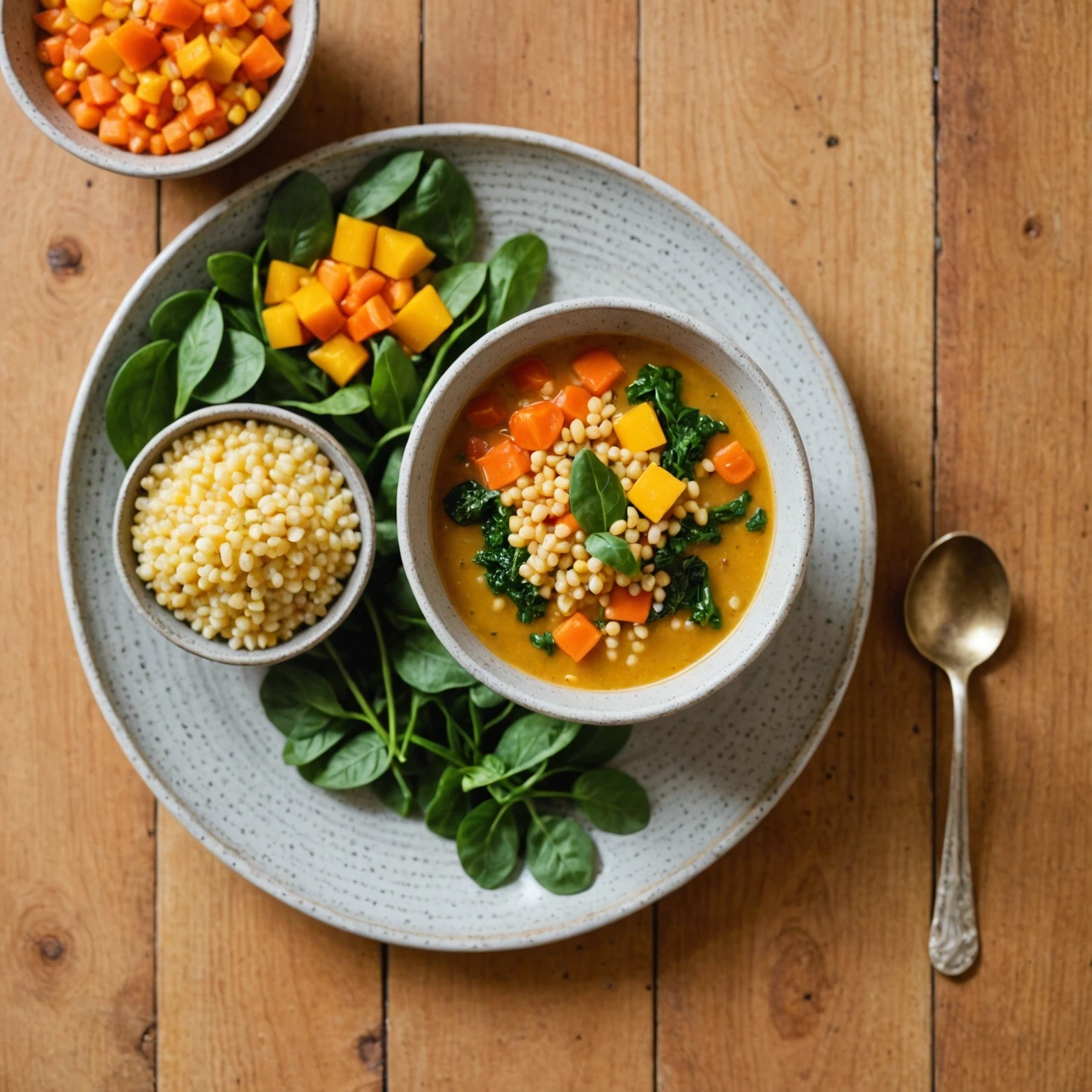 Hearty Millet and Vegetable Soup with Iron Boost