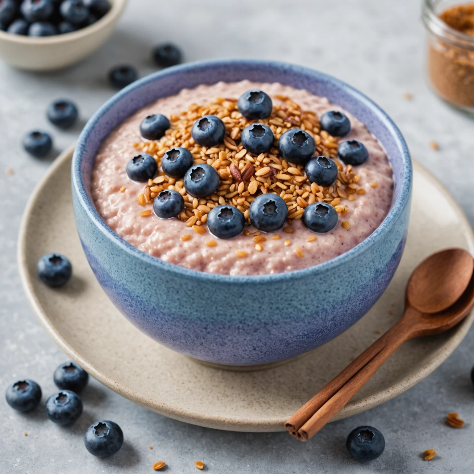 Amaranth and Blueberry Toddler Breakfast Porridge