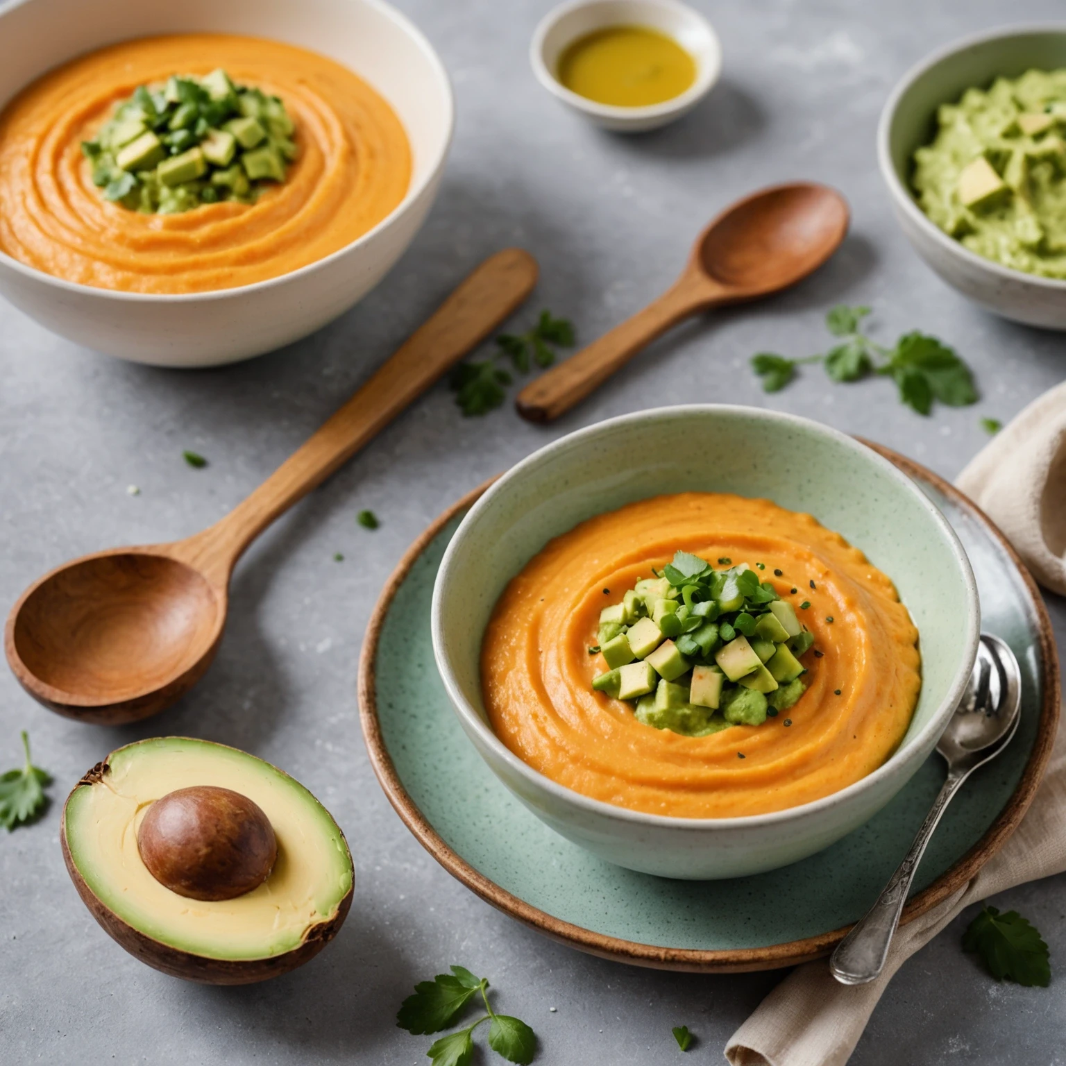 Creamy Sweet Potato and Avocado Toddler Mash with Ginger