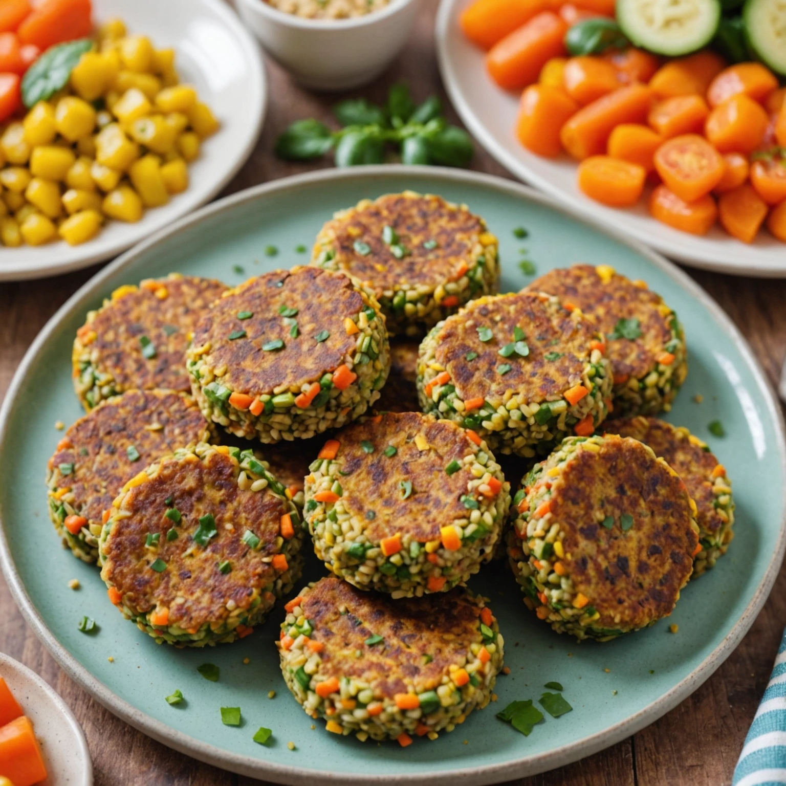 Soft Lentil and Vegetable Patties with Mild Herb Infusion