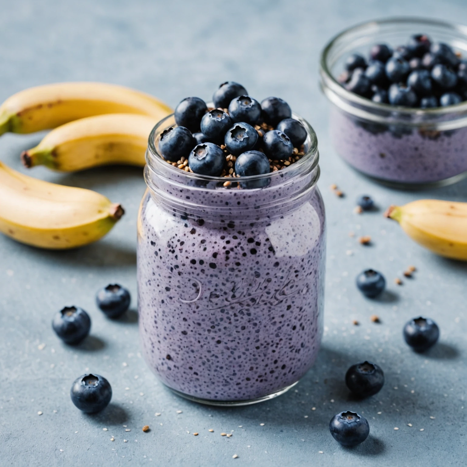Dairy-Free Blueberry and Chia Seed Pudding with Flaxseed