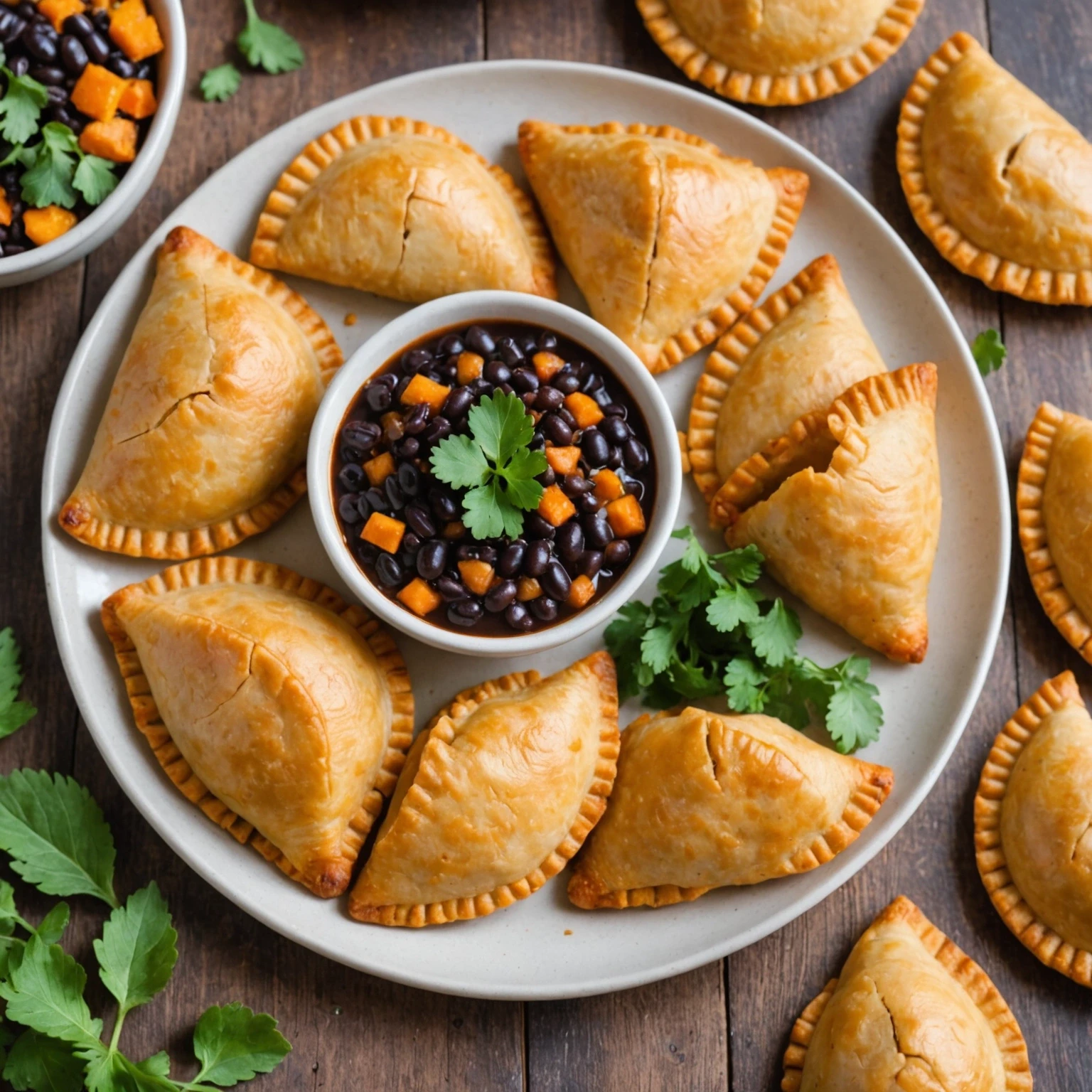 Tender Sweet Potato and Black Bean Vegan Empanadas