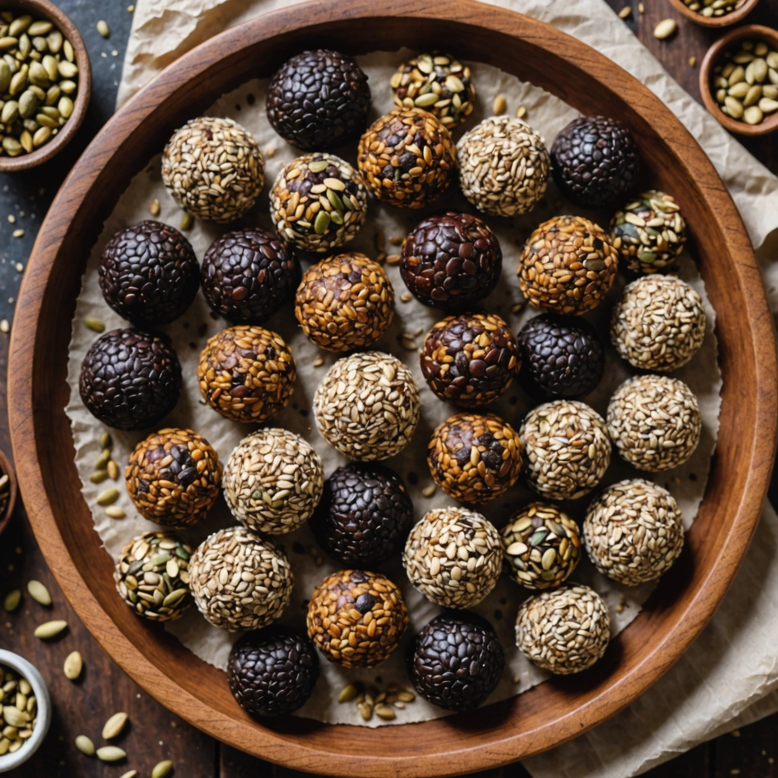 Iron-Rich Amaranth and Black Bean Energy Balls with Dates and Seeds