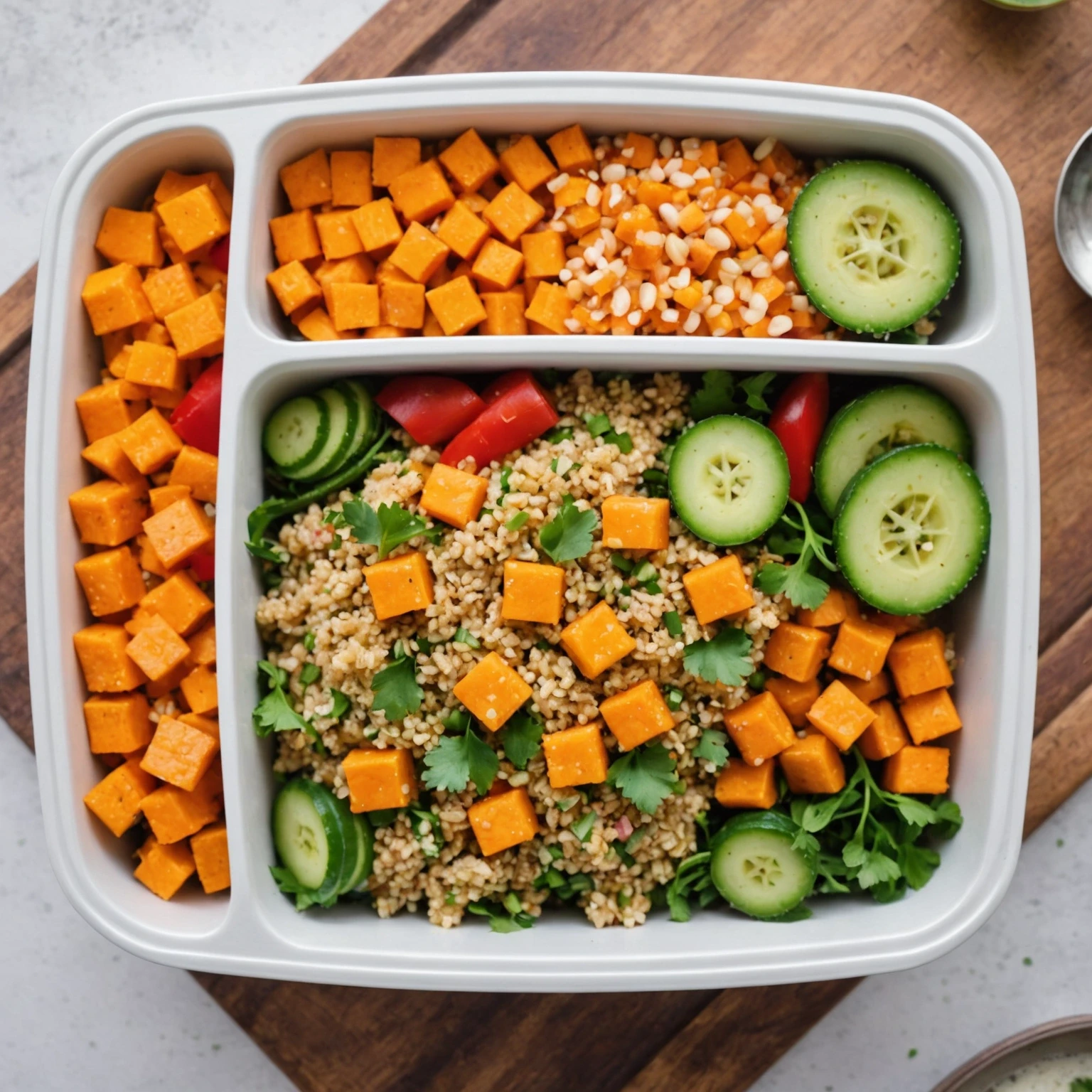 Protein-Packed Vegan Lentil and Quinoa Salad with Roasted Sweet Potato