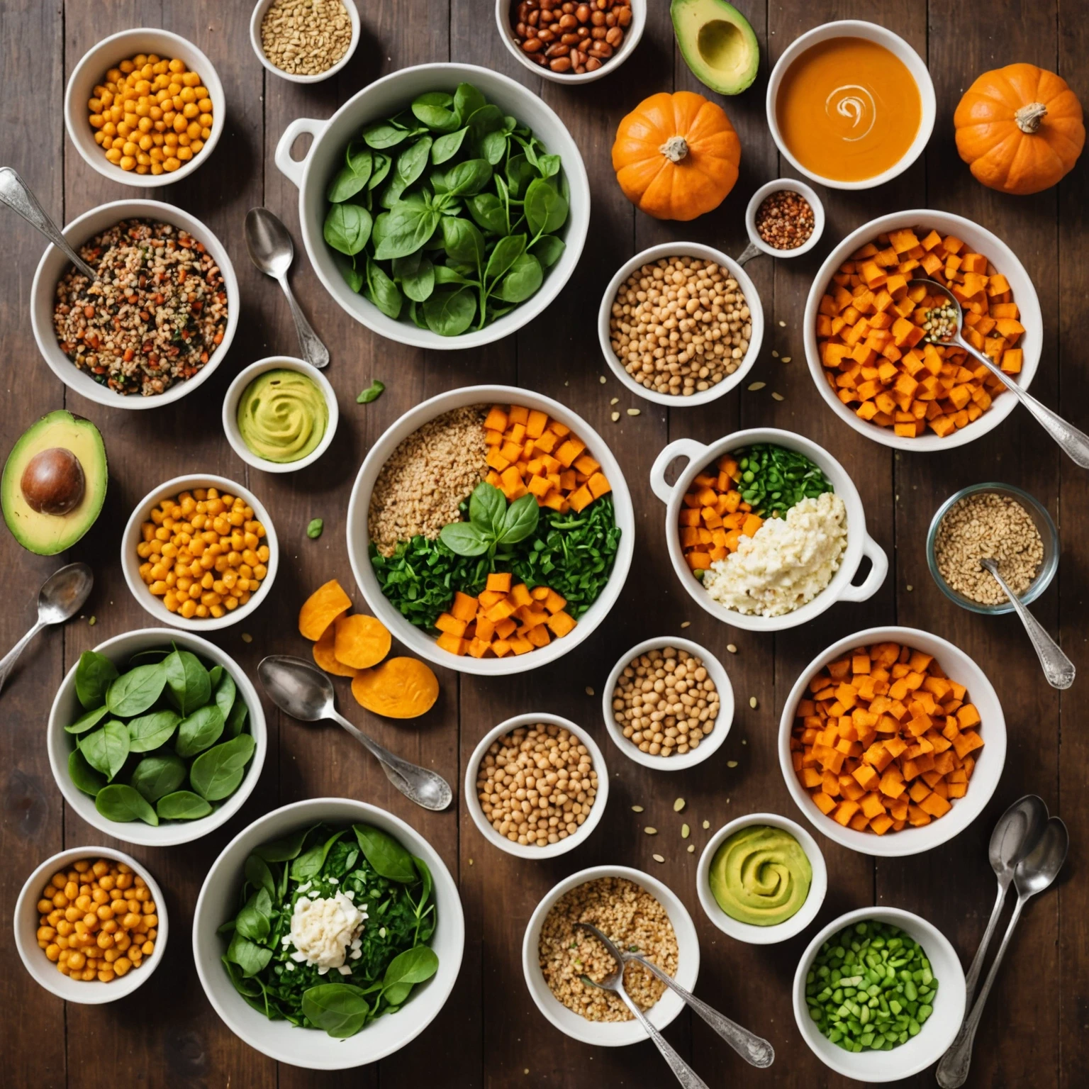 Overhead view of fresh ingredients and kitchen tools for nut-free toddler meal preparation, emphasizing allergy-conscious, balanced, and easy-to-make recipes.