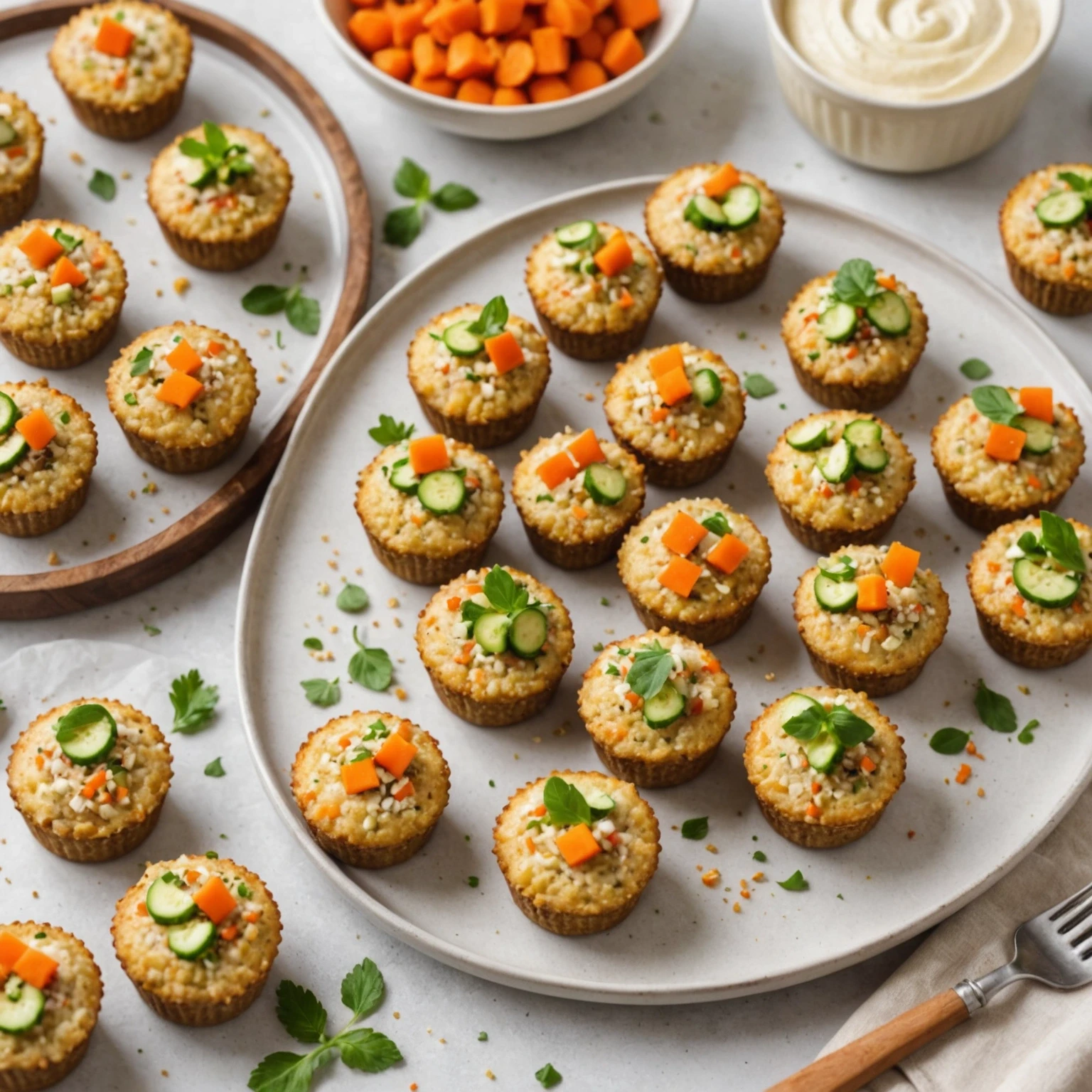 Soft Quinoa and Veggie Savory Cheesecake Bites