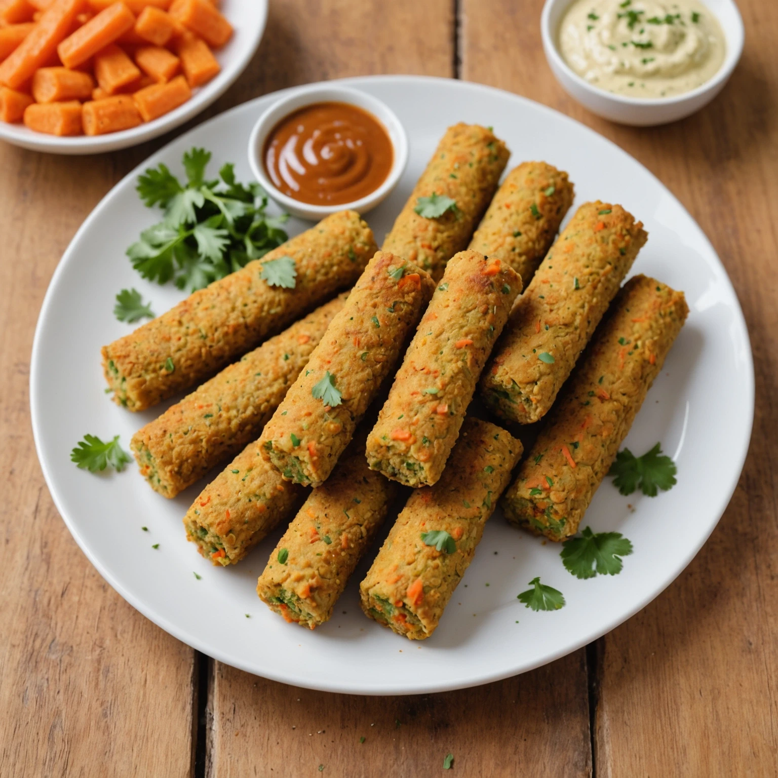 Oven-Baked Chickpea and Carrot Falafel Fingers