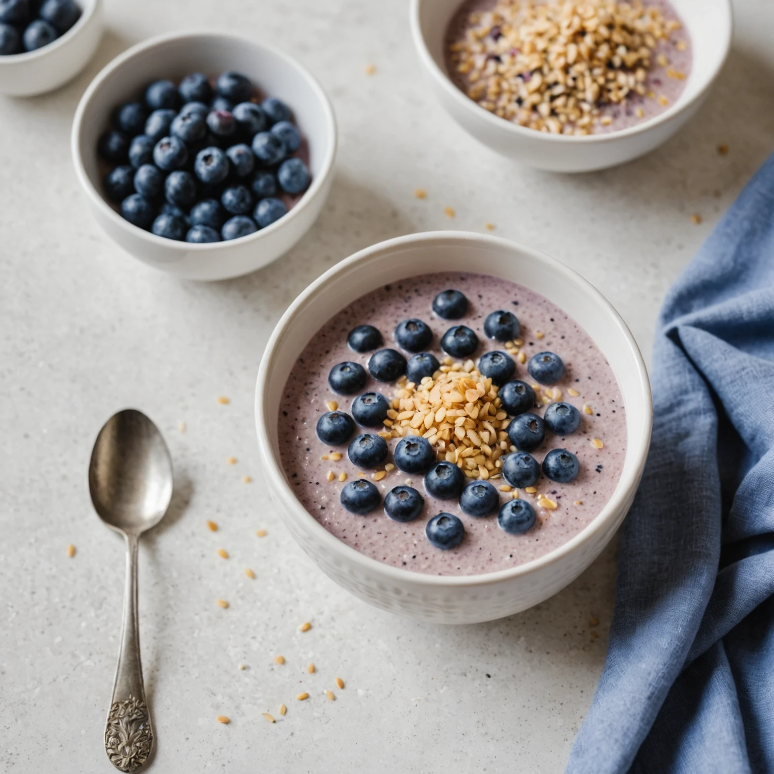 Iron-Rich Blueberry and Amaranth Porridge with Chia Seeds
