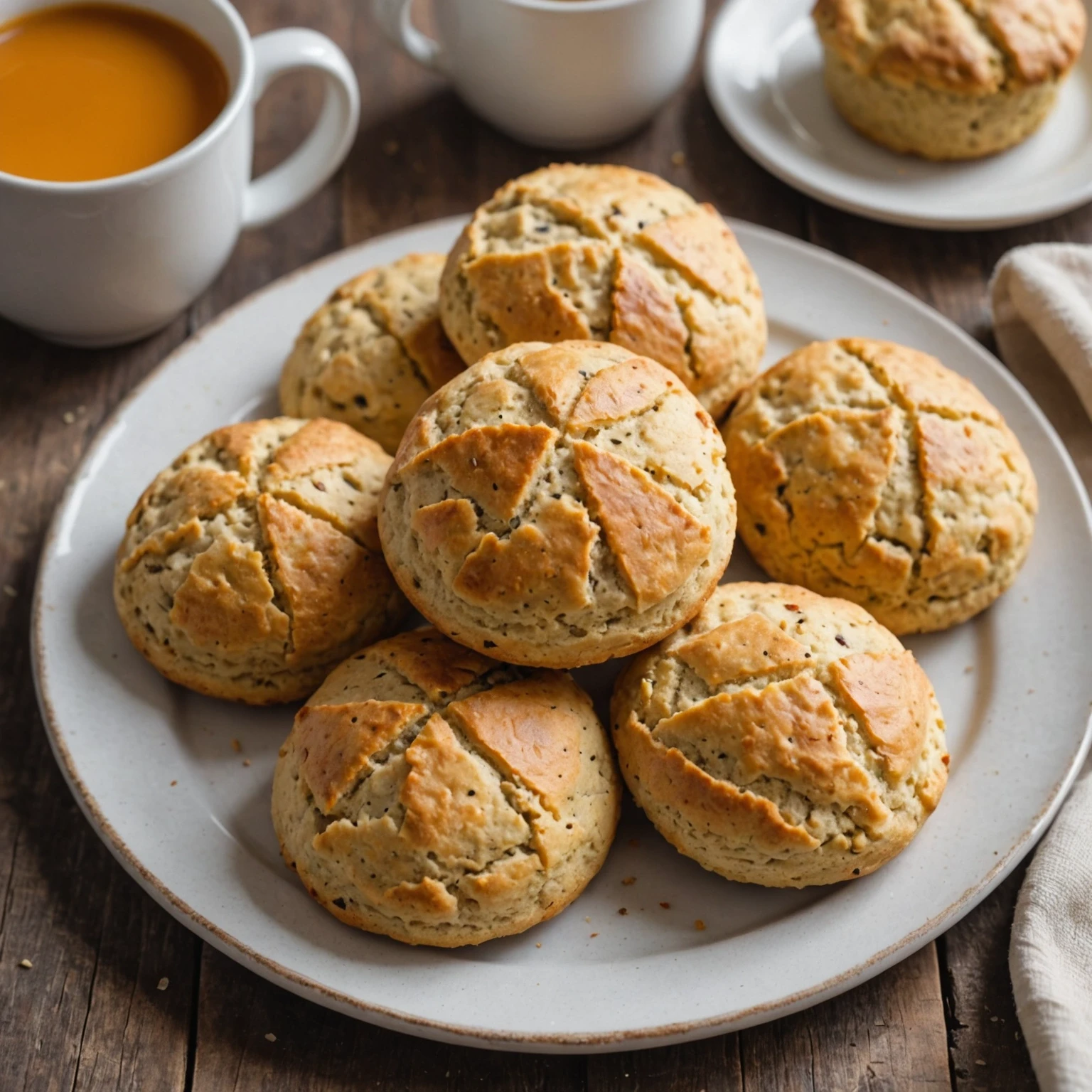 Soft Amaranth and Sweet Potato Baby Scones with Mild Cardamom