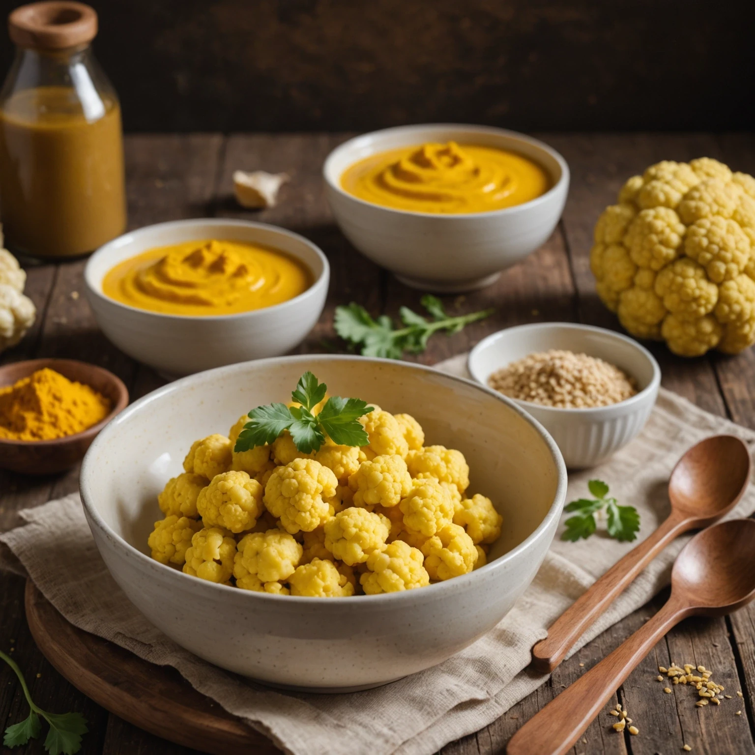 Golden Cauliflower and Millet Puree with Warm Turmeric and Ginger