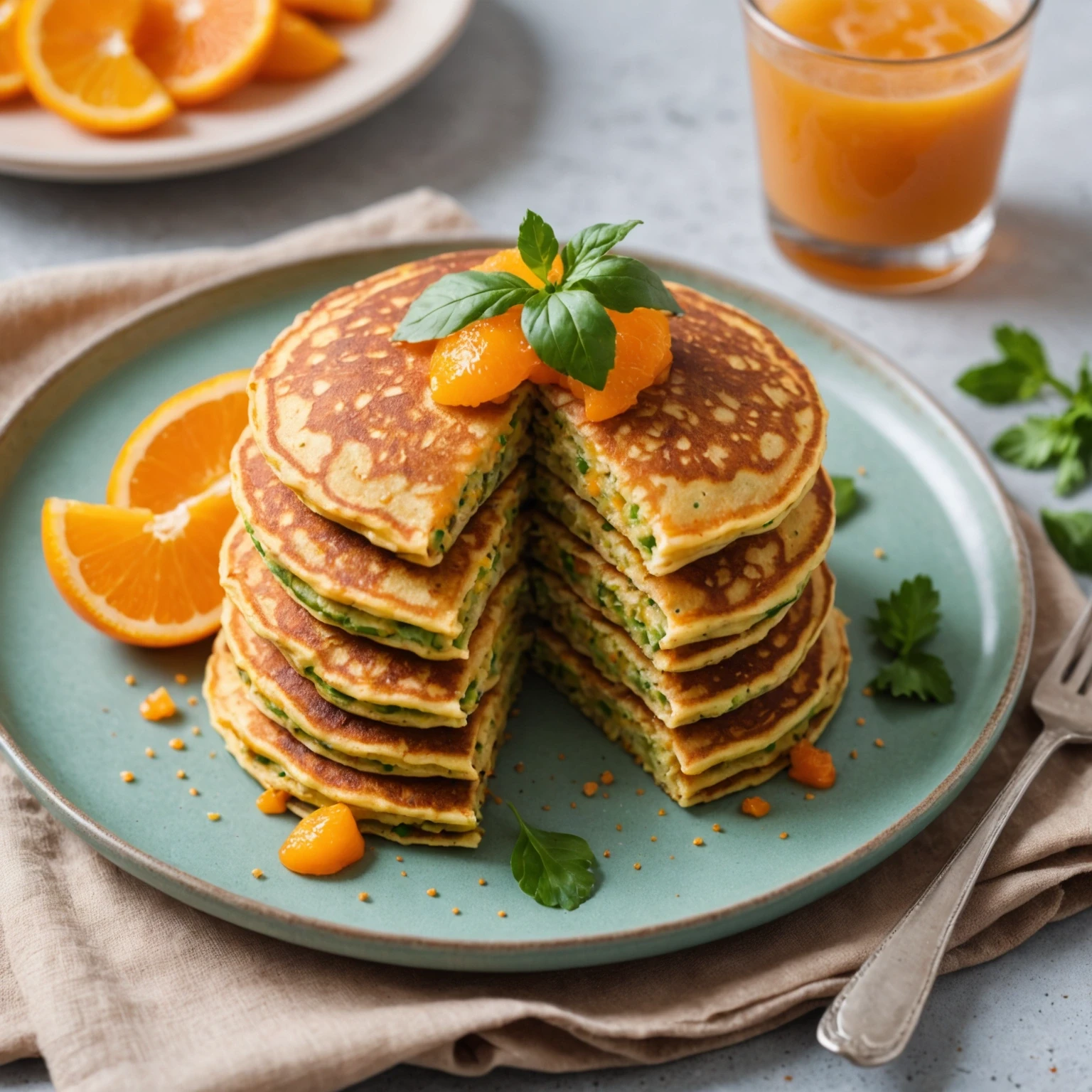 Iron-Rich Amaranth and Lentil Savory Pancakes with Carrot and Zucchini