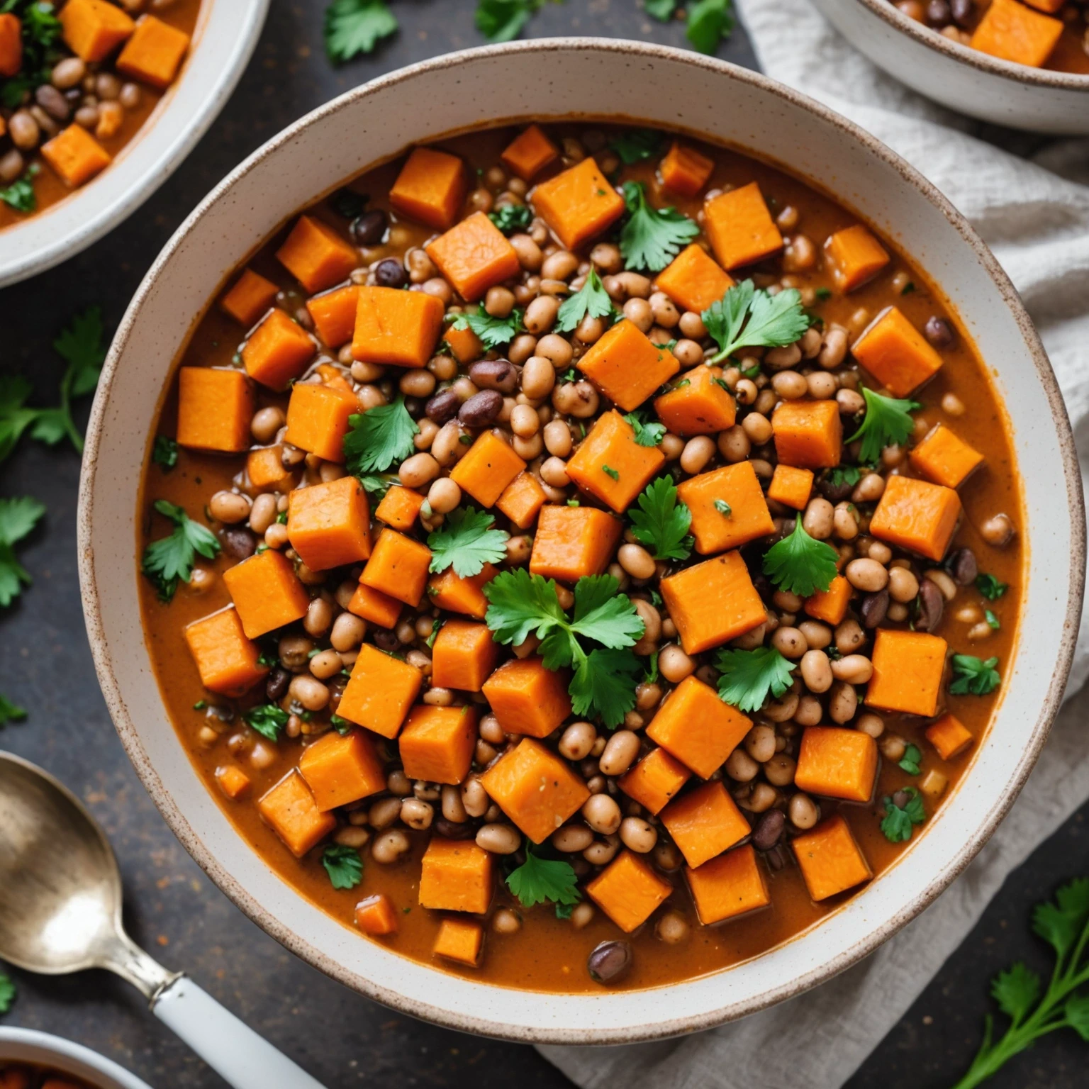 One-Pot Vegan Sweet Potato and Black-Eyed Pea Stew