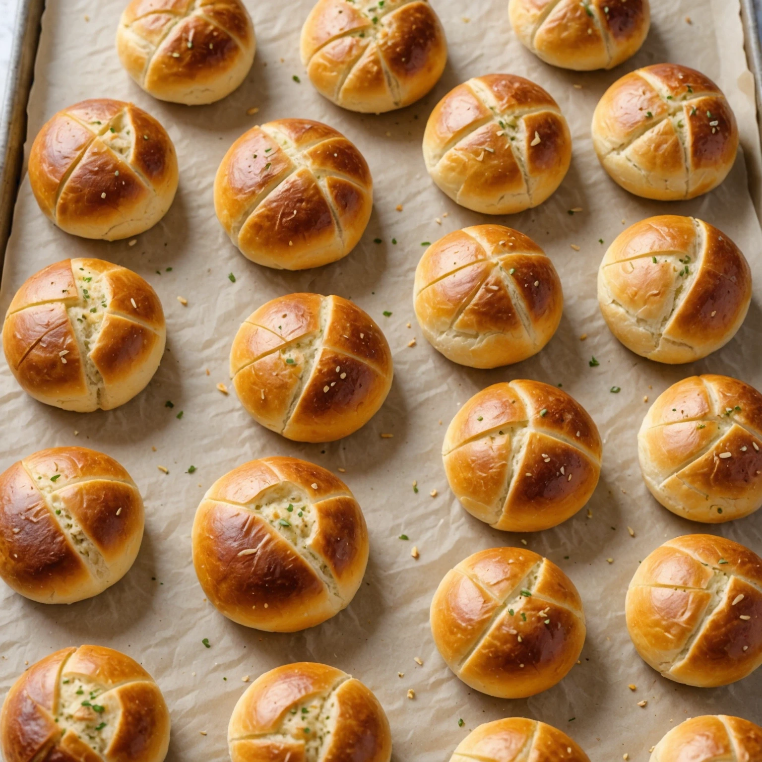 Seasonal Apple and Parsnip Savory Bread Rolls