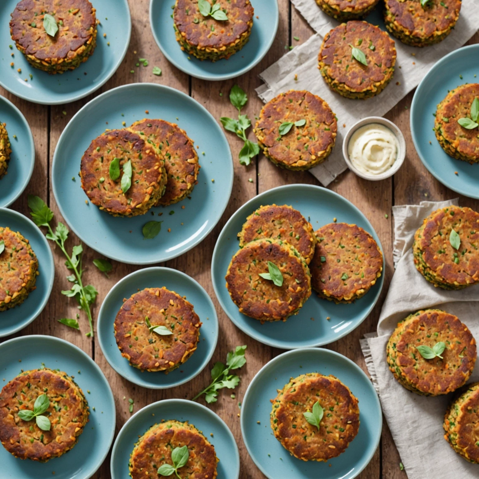 Savory Lentil and Quinoa Breakfast Cakes with Mild Coriander