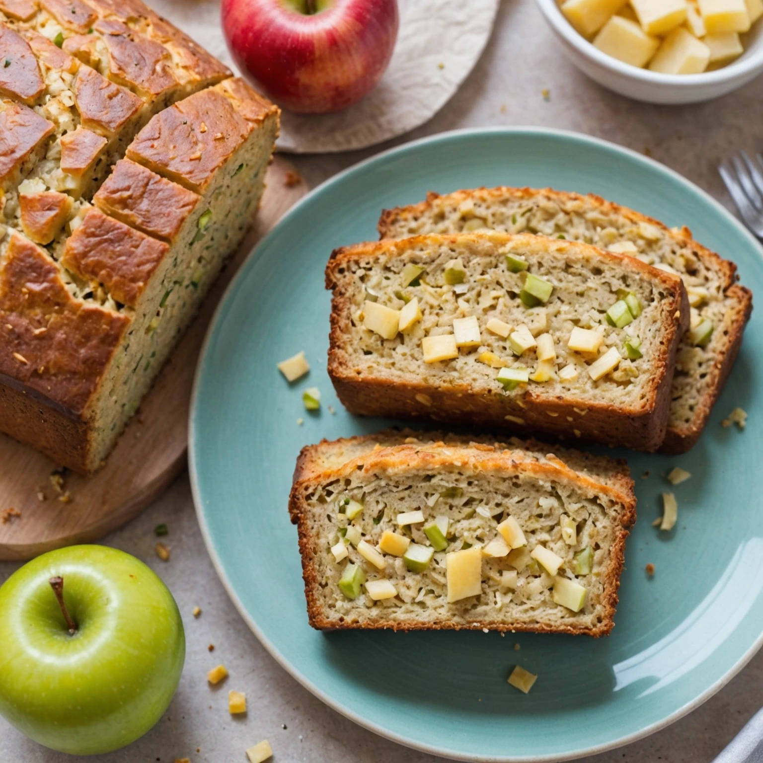 Apple and Parsnip Savory Breakfast Loaf with Mild Herbs