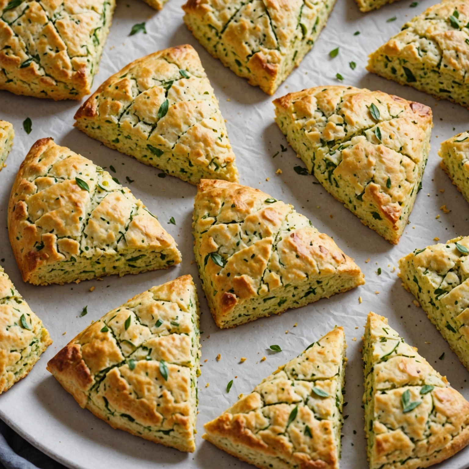 Herby Zucchini and Amaranth Savory Scones with Mild Oregano