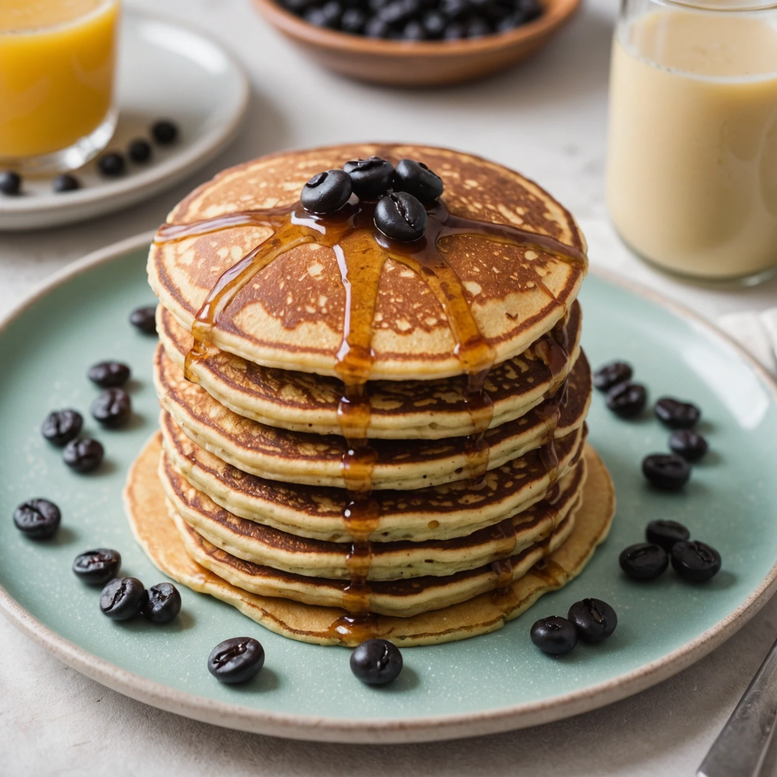Iron-Rich Black Bean and Amaranth Protein Pancakes with Mild Vanilla