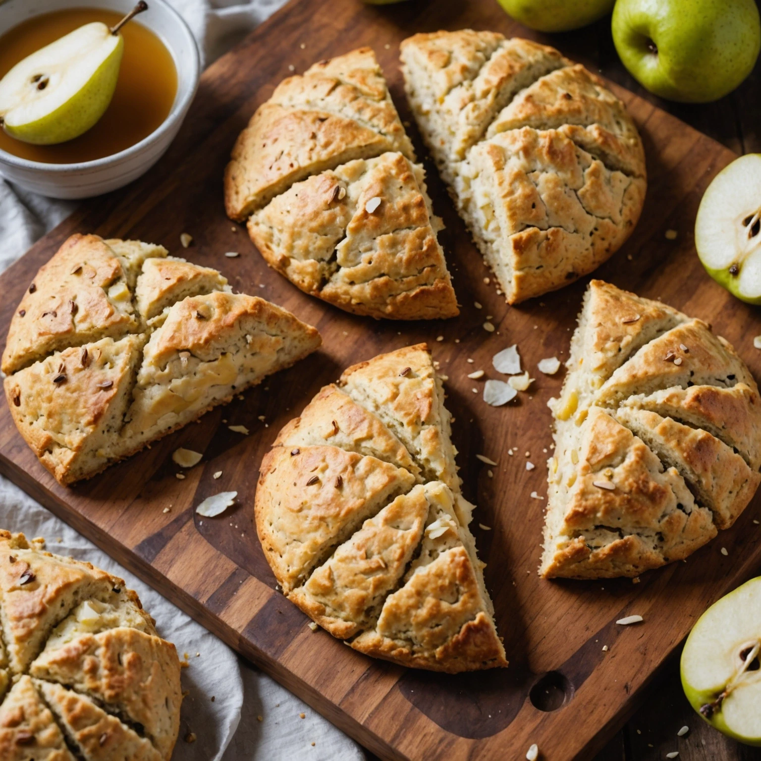 Dairy-Free Pear and Cardamom Savory Scones
