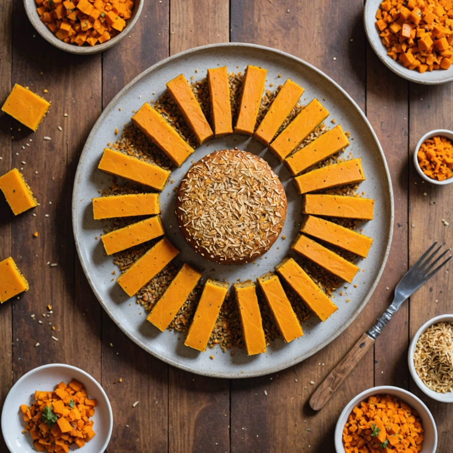 Rustic Spiced Amaranth and Lentil Savory Loaf with Root Vegetables