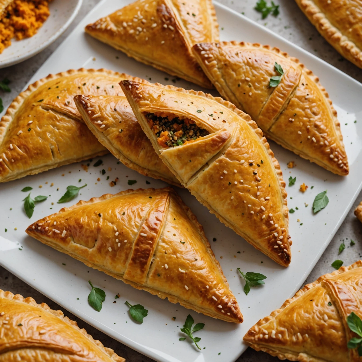 Quinoa and Sweet Potato Savory Turnovers with Mild Basil