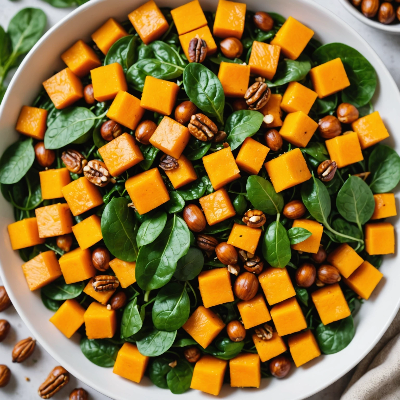 Festive Butternut Squash and Chestnut Salad with Sage Dressing