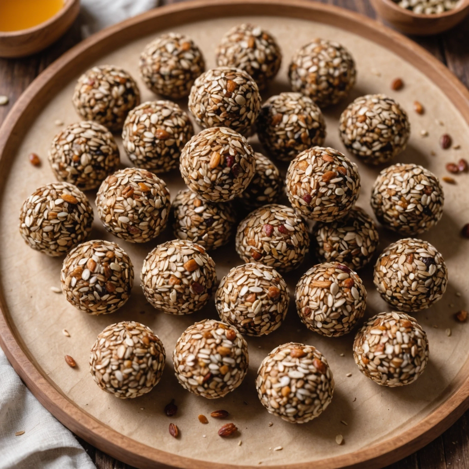 Honey-Free Date and Amaranth Energy Balls with Sunflower Seeds
