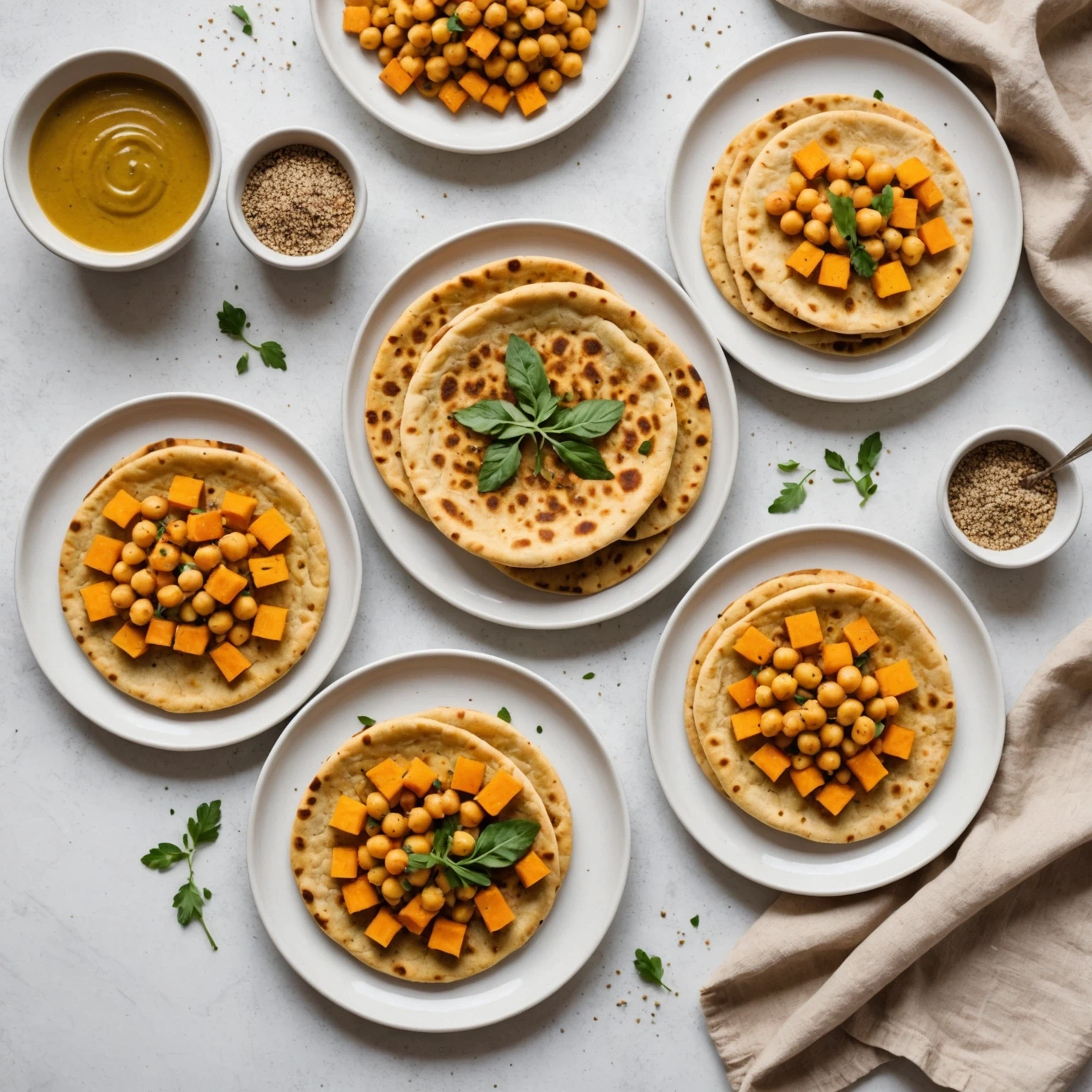 Chickpea and Pumpkin Flatbread with Mild Za'atar