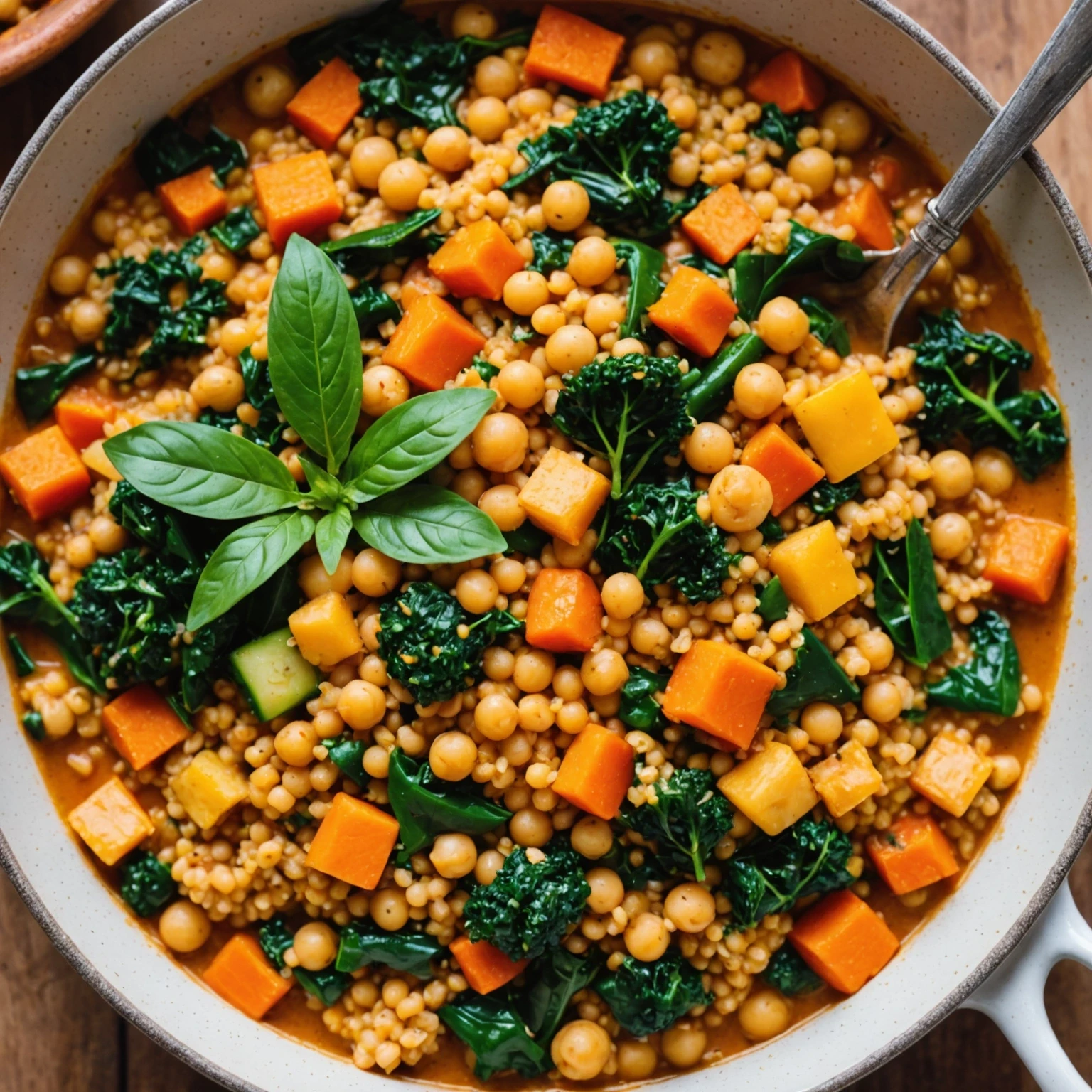 One-Pot Hearty Millet and Chickpea Vegetable Stew