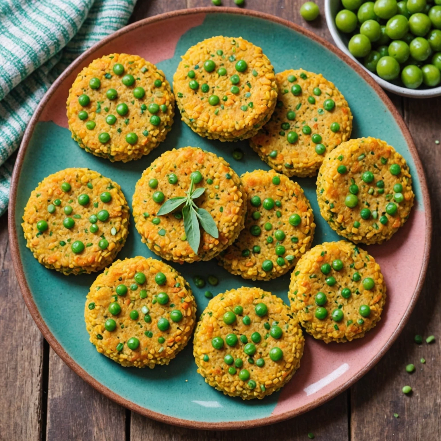 Iron-Enriched Vegan Millet and Sweet Pea Patties with Mild Rosemary