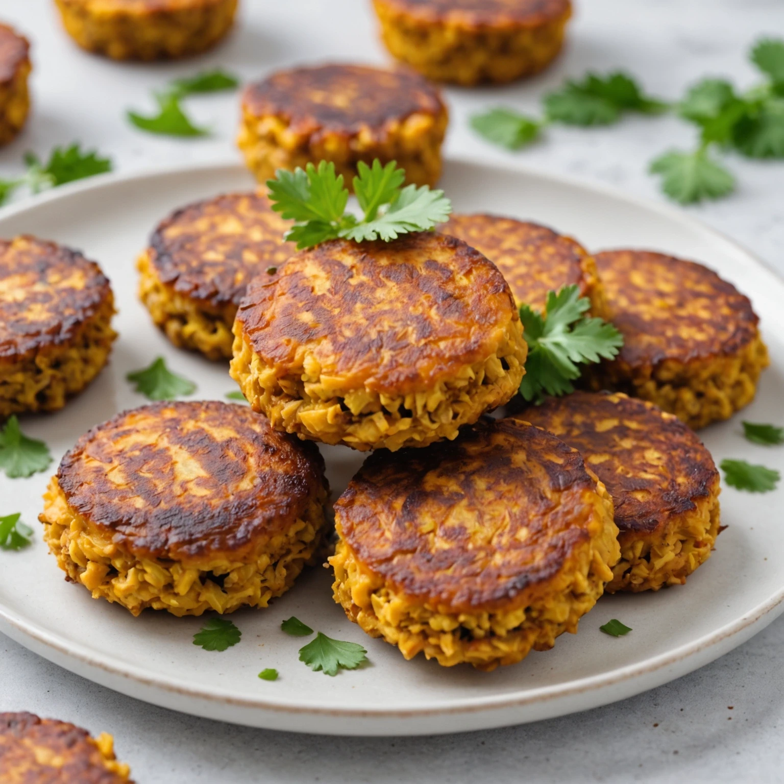 Iron-Rich Vegan Jackfruit and Sweet Potato Patties with Mild Coriander for Toddlers