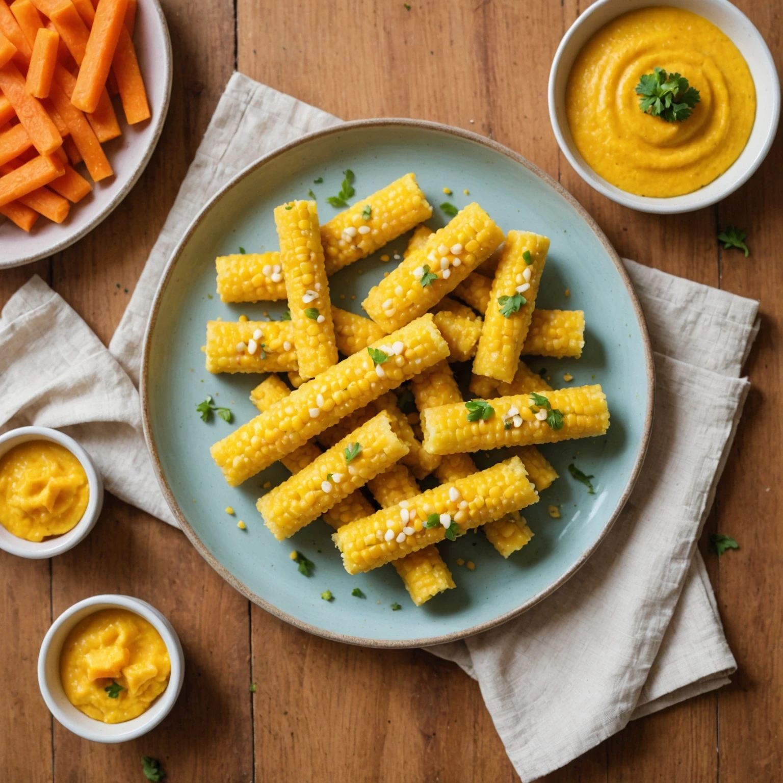 Nourishing Sweet Corn and Carrot Polenta Fingers