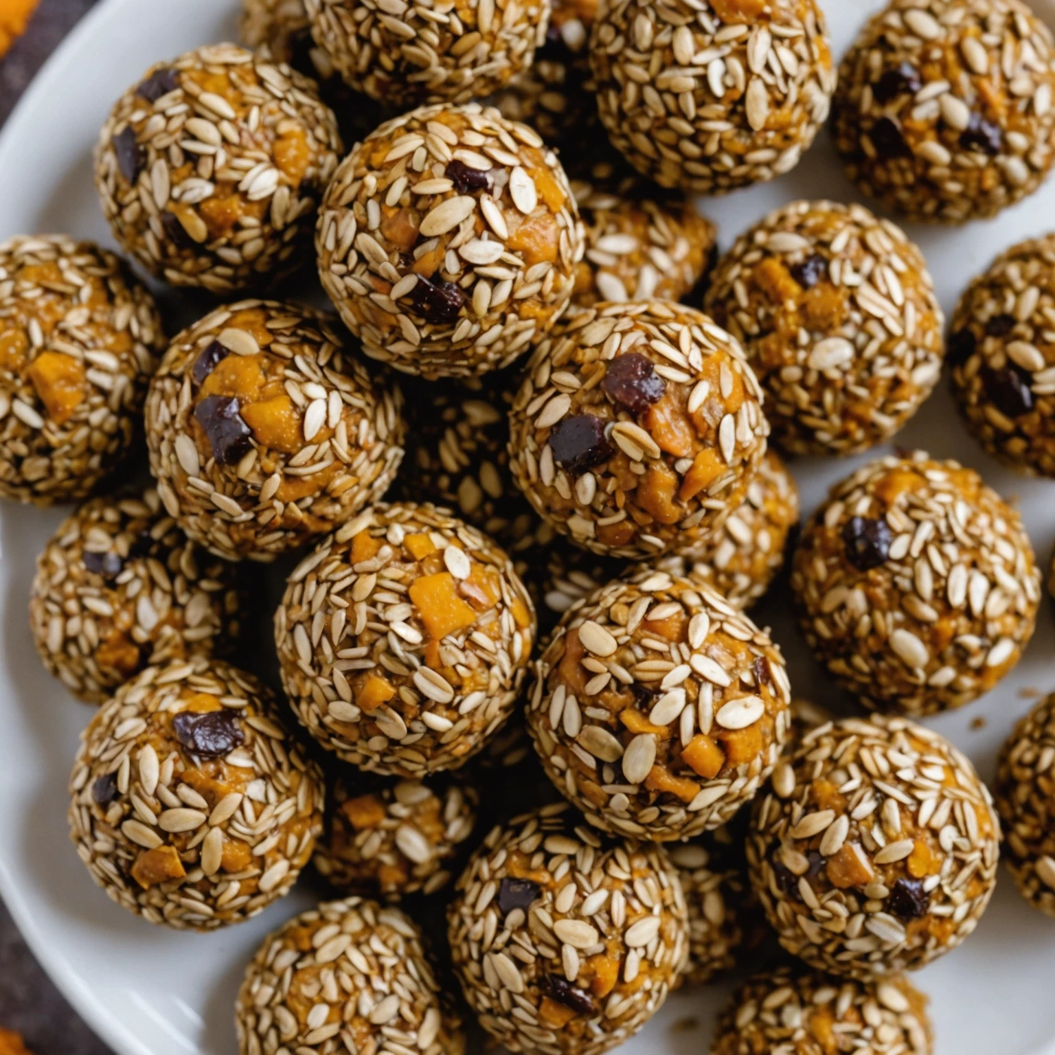 Iron-Rich Pumpkin and Amaranth No-Bake Energy Balls with Date and Sunflower Seed