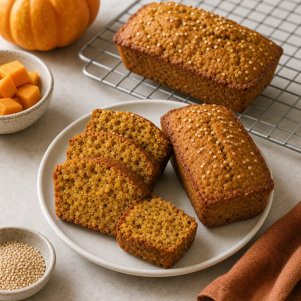 Autumn Spiced Pumpkin Quinoa Mini Loaves process image for TinyTummyTreats