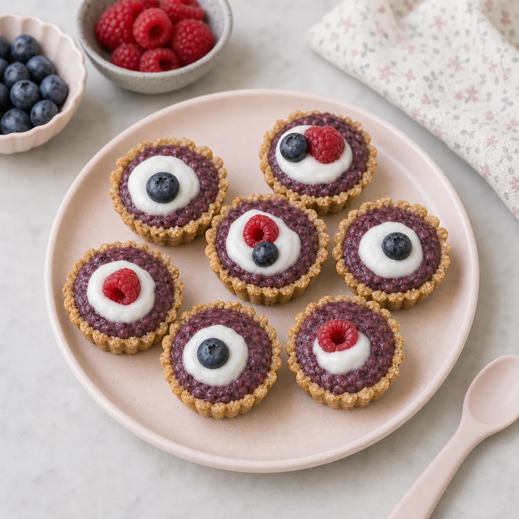 Berry Chia Seed Dairy Free Tartlets Toddlers process image for TinyTummyTreats