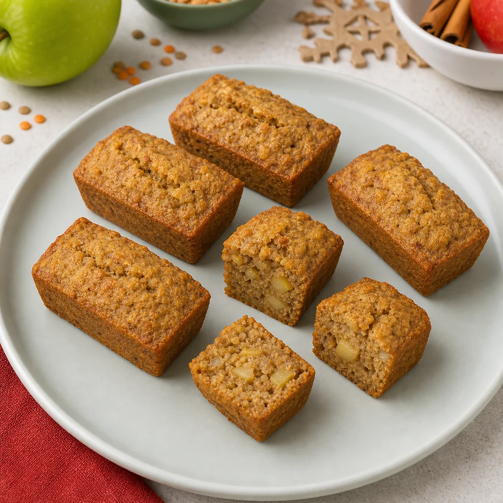 Festive Cinnamon Spiced Lentil Apple Mini Loaves process image for TinyTummyTreats