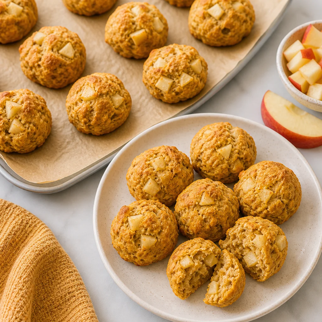 Festive Pumpkin Apple Biscuit Bites Cinnamon process image for TinyTummyTreats