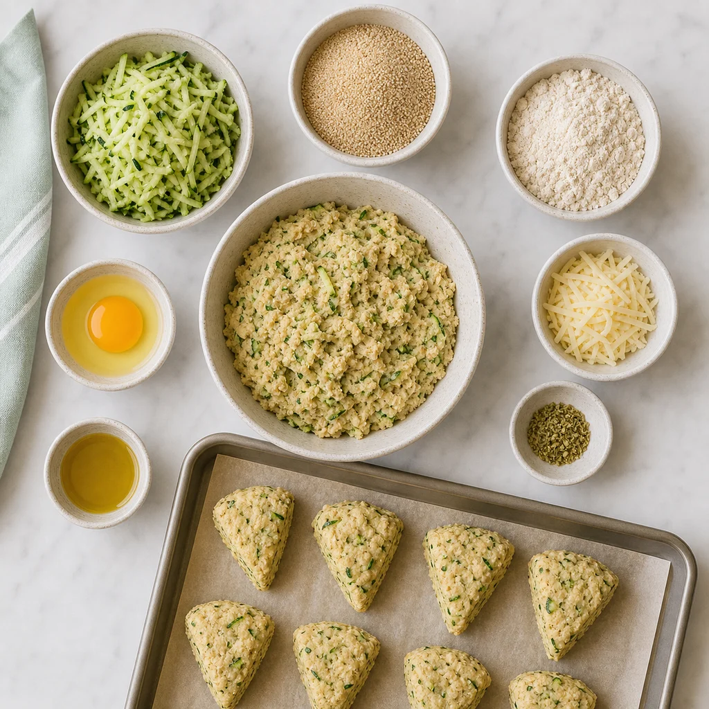 Herby Zucchini Amaranth Savory Scones Mild Oregano ingredients image for TinyTummyTreats