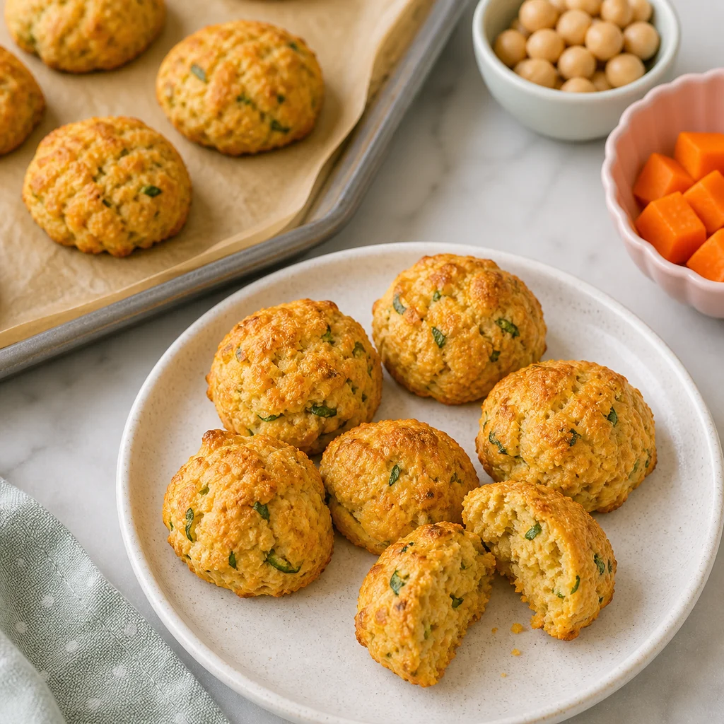Hidden Veggie Sweet Potato Chickpea Mini Scones process image for TinyTummyTreats