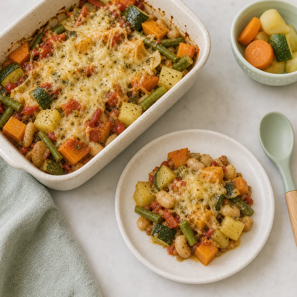 International Rustic Vegetable Bake process image for TinyTummyTreats