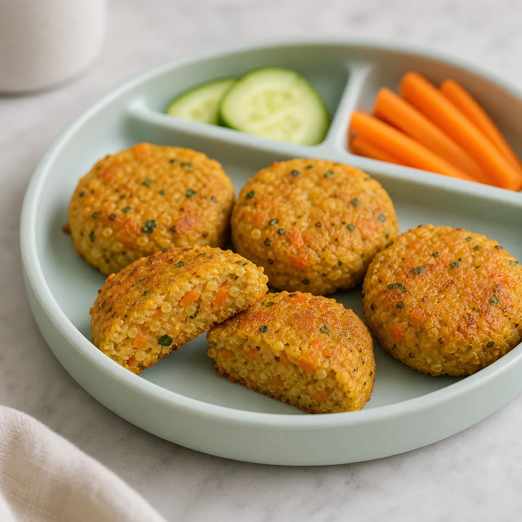 Iron Rich Baked Chickpea Amaranth Savory Cakes Carrot process image for TinyTummyTreats